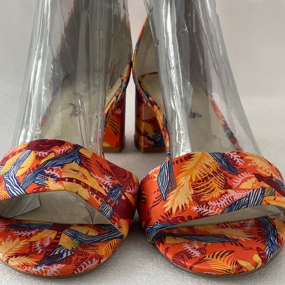 Free People Floral Block Heel Ankle Strap Sandals - Picture 3 of 10